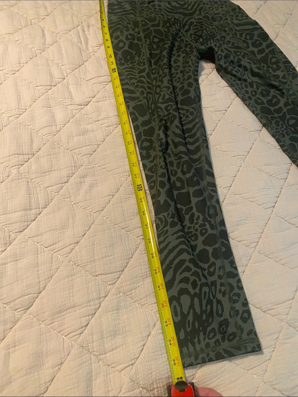 Olive Green Animal-Print High-Waist Active Leggings - Picture 8 of 12